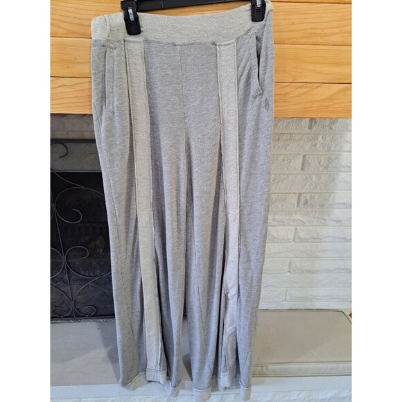 Free People Movement Embers Wide-Leg Pants Heather Gray Women's XS Oversized - Picture 2 of 12